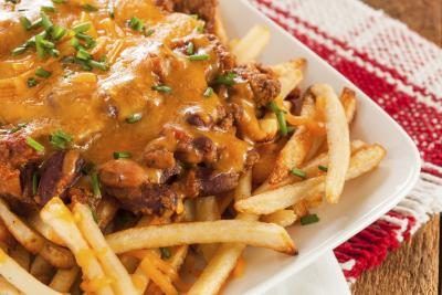 Chili frites de fromage.