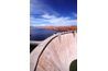 Arizona's Glen Canyon Dam holds back Colorado River waters, forming Lake Powell.